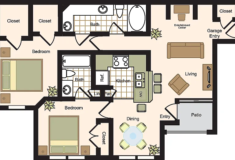 E | 2x2 | 1129 sq ft E | 2x2 | 1129 sq ft
