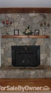 Wood burning fireplace