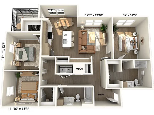 Floor plan C1-Finish2-1355-1340