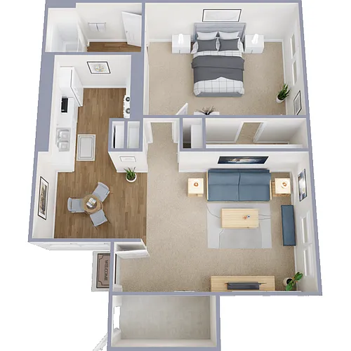 Floor plan 1 Bed 1 Bath