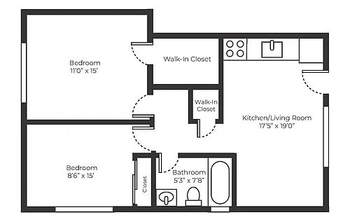 Floor plan 2x1 Second Floor