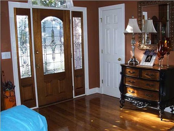 This corner lot stands out among neighboring homes.