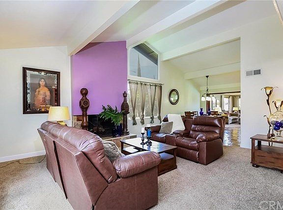 Family room with open ceilings