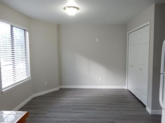 Dining Room View with Closet (washer and dryer)