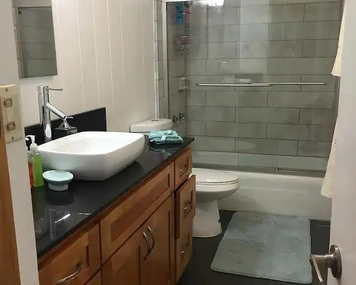 Hallway bathroom