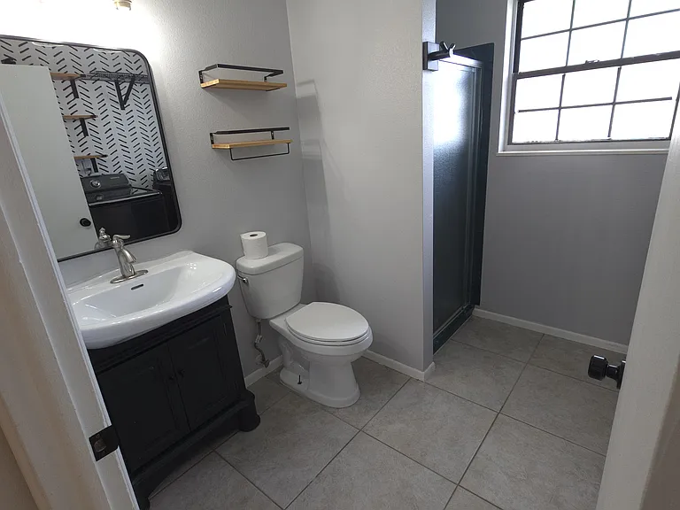 Downstairs bathroom & laundry room