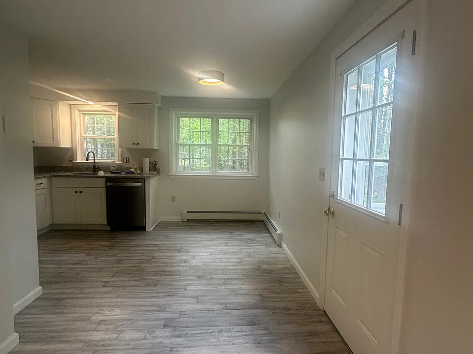 fully applianced access to deck from kitchen