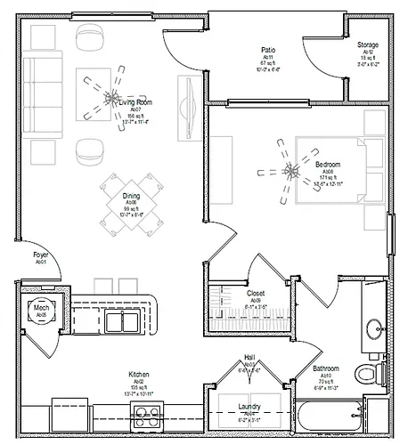Floor plan 1 Bedroom