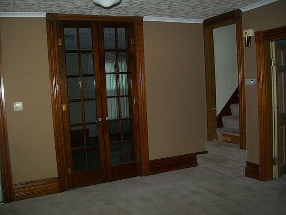 French doors that lead to living room