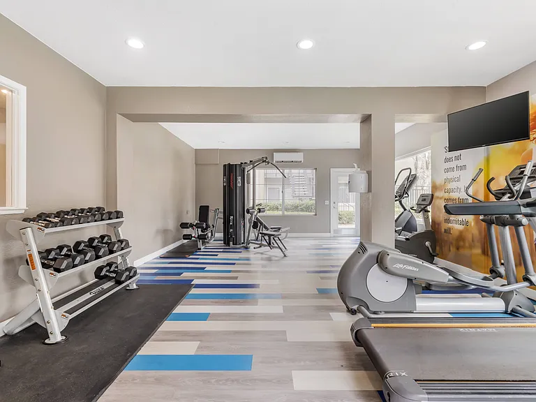 The Summit features a 24-hour fitness center equipped with a variety of machines to suit every workout style.