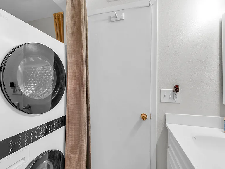Bathroom 1 with washer and dryer