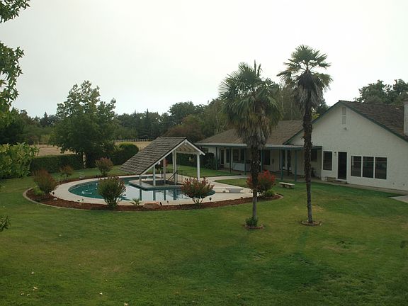 Rear yard & pool with swim-up bar