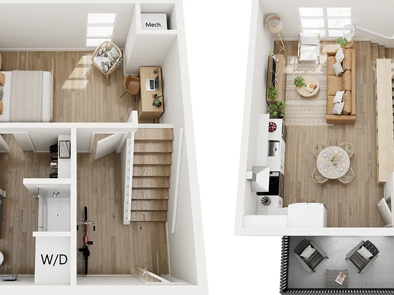 Explore the elegance of this chic duplex, perfect for modern living. Explore the elegance of this chic duplex, perfect for modern living.