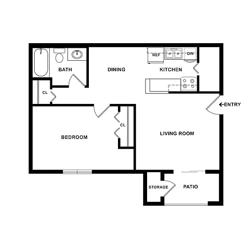 Floor plan One Bedroom