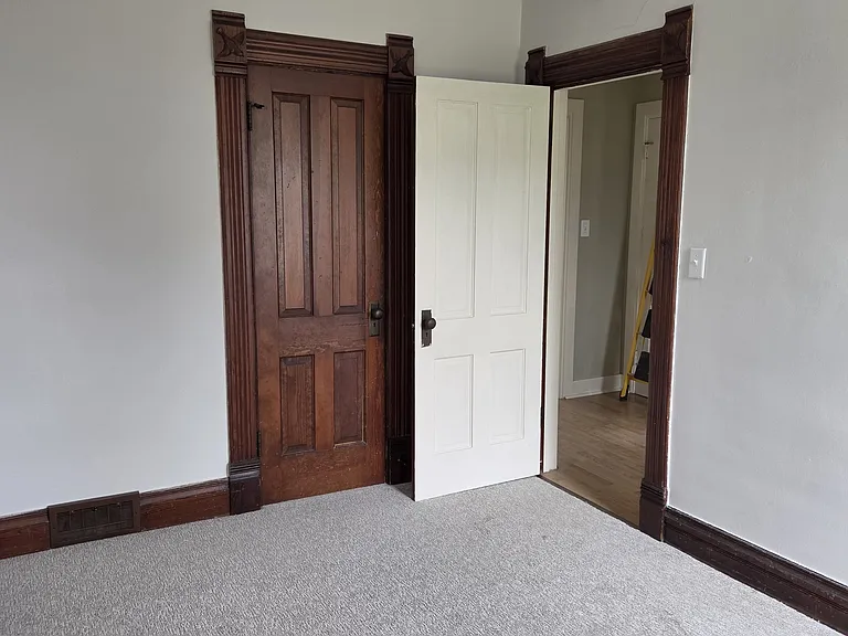 Bedroom #2, new carpet same handcarved woodwork