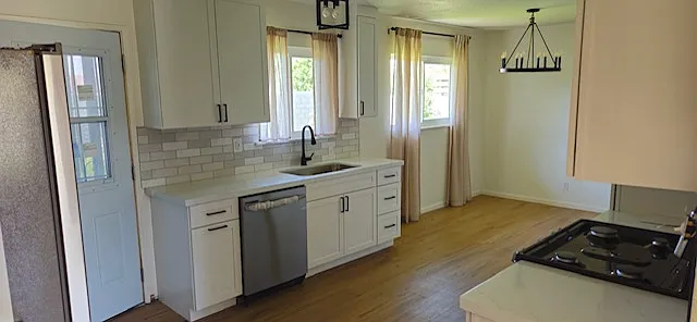 kitchen and dining room