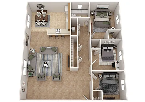 Floor plan Three Bedroom