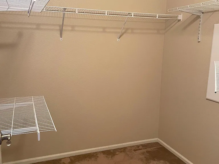Large walk in primary closet