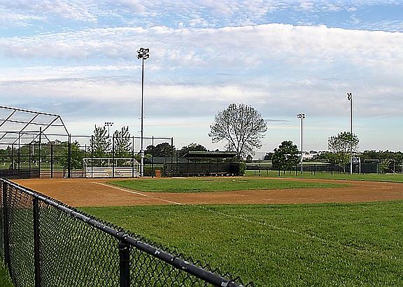Several baseball fields near