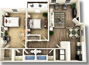 2R - 1,048 SQ.FT 2R - 1,048 SQ.FT