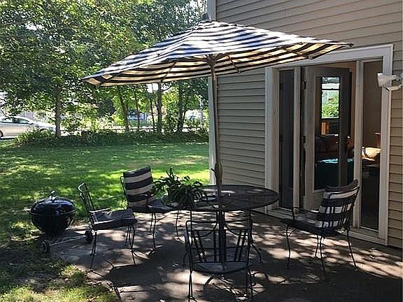 Outdoor patio and lawn