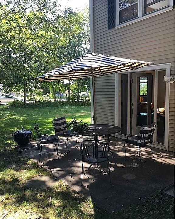 Outdoor patio and lawn