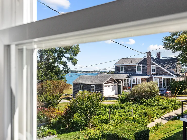 Views from both windows in the king guest room.