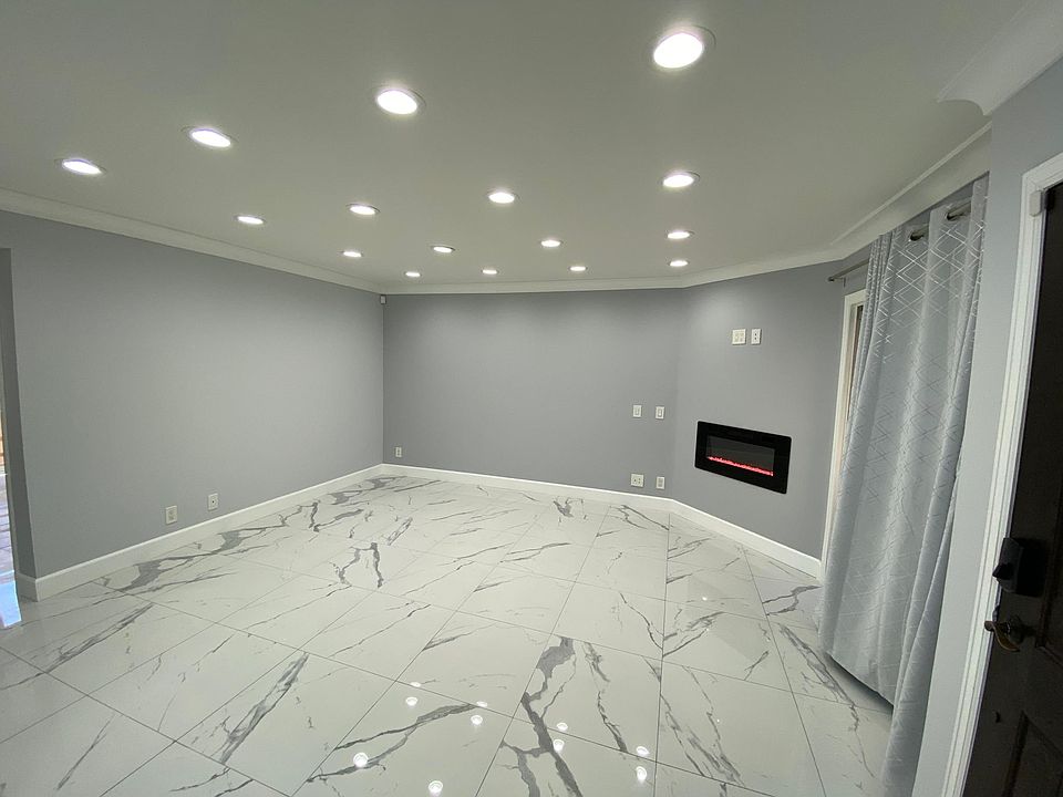 Living Room with Electric Fireplace.