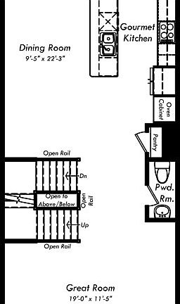 Main Level with Optional Elevation B Optional Island Extension
