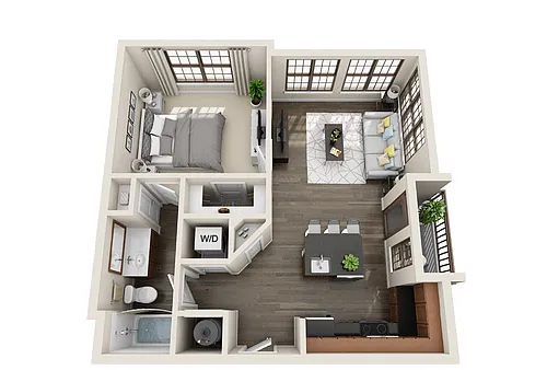 Floor plan 1C Hunter