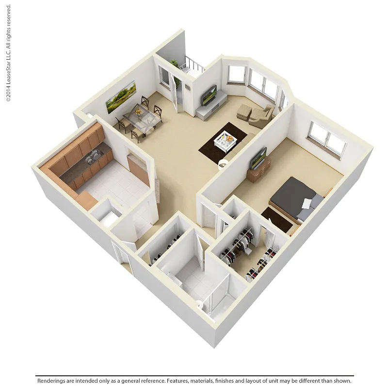 Floor plan 1 Bedroom - A3