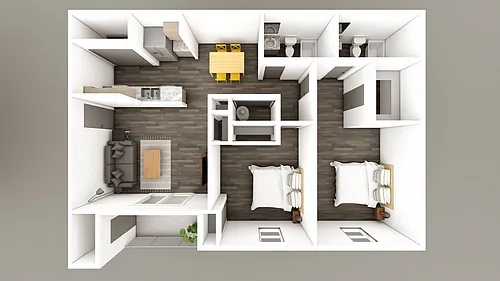 Floor plan 2 Bedroom A Style