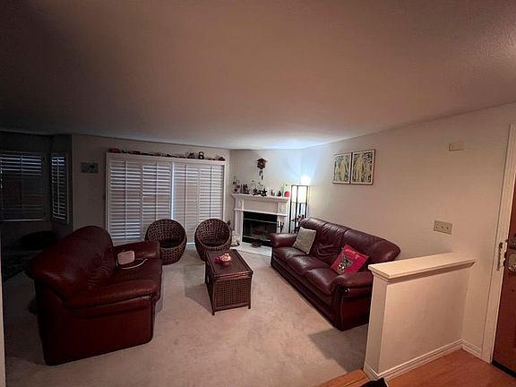 Living room with fireplace