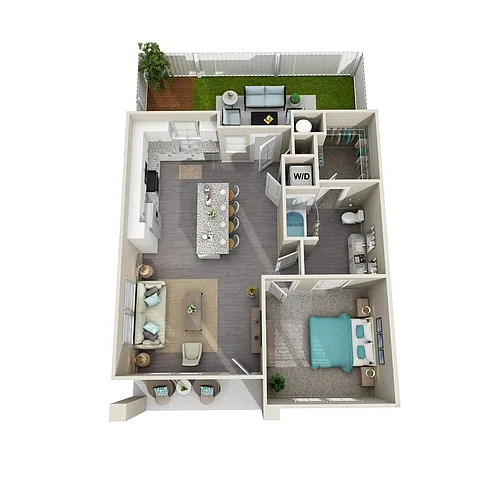 Floor plan A1D - Single Family Home w/Private Fenced Yard
