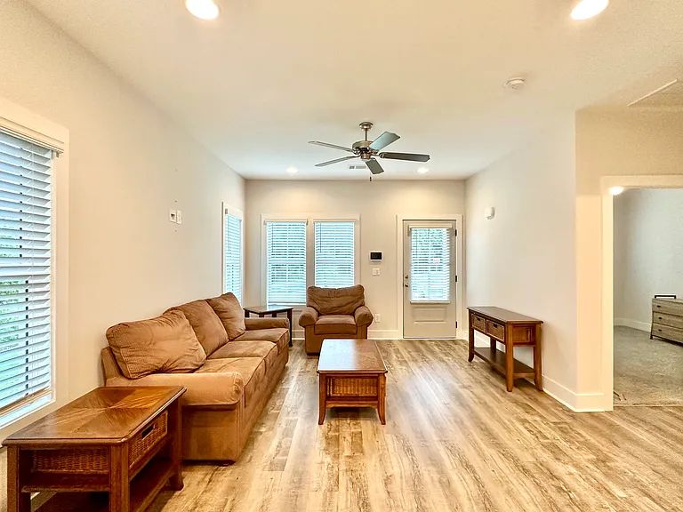 Living room furniture is optional