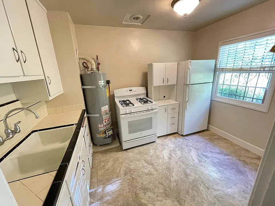 Kitchen from kitchen door.