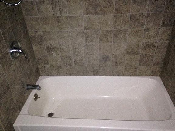 Bathtub in bathroom