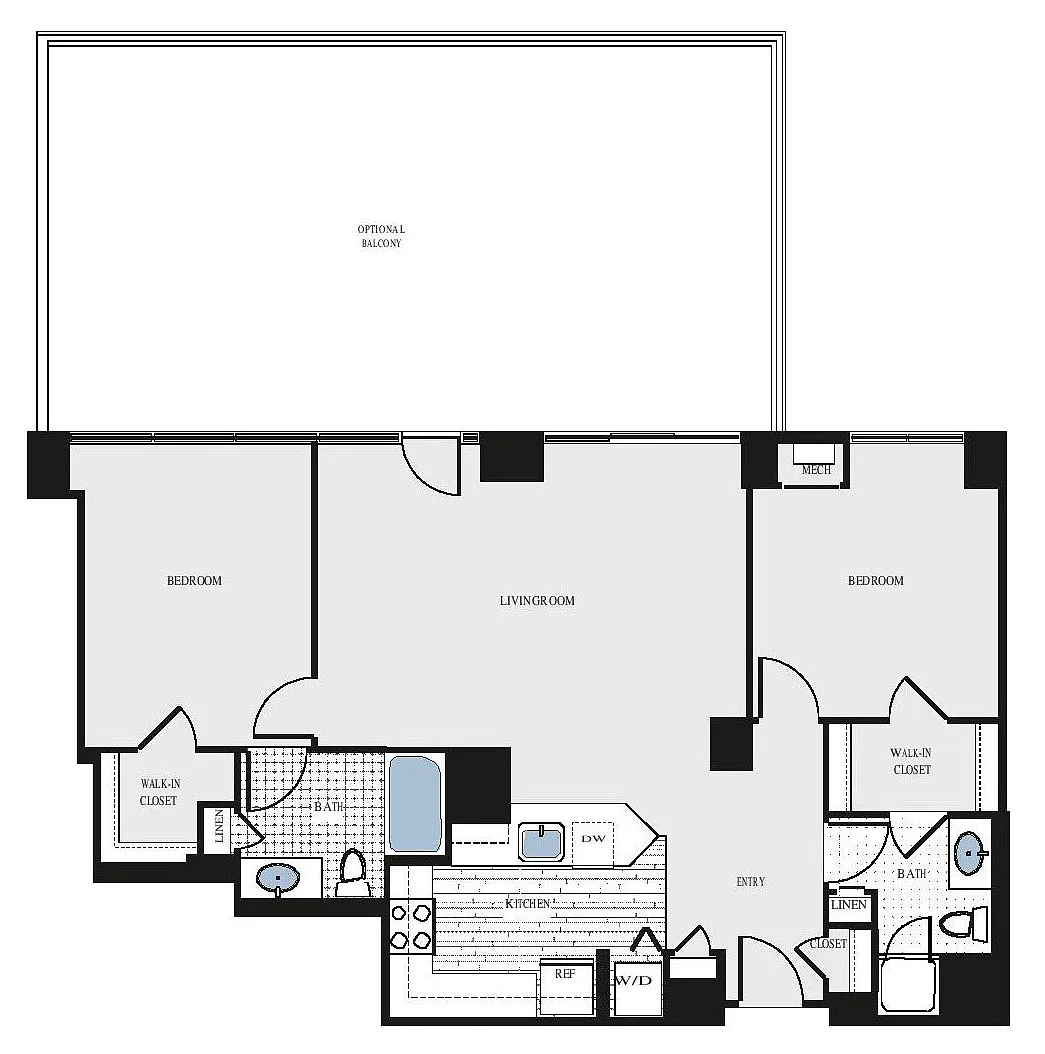 Floor plan 2 Bed/2 Bath - bc4