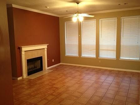 Living Room with Fireplace, Bright