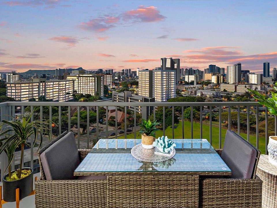 Imagine yourself here! Diamond Head and Partial Ocean Views from Lanai Patio of #1505