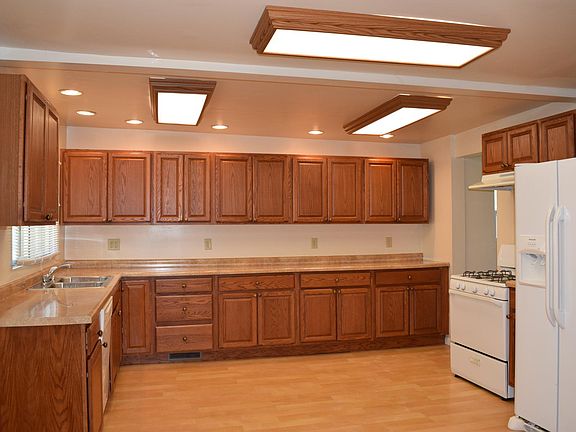 Tons of counter top space and cabinets in the newly remodeled kitchen.