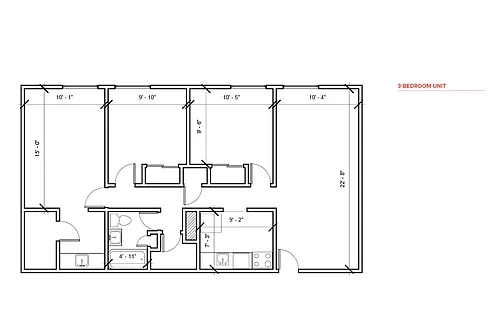 Floor plan 3 BR Floorplan