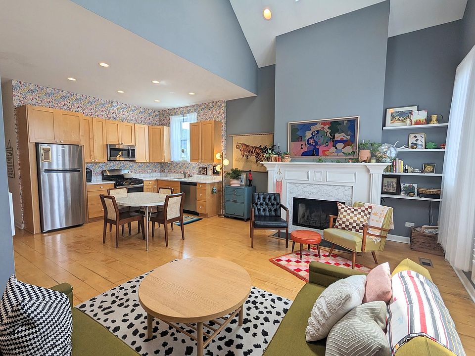 Open living/dining room and kitchen