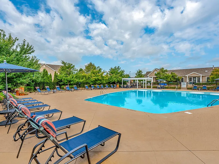 Refreshing Swimming Pool with Lounge Chairs