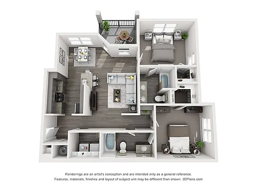Floor plan B-2- 2X2