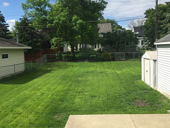 fenced in  back yard
