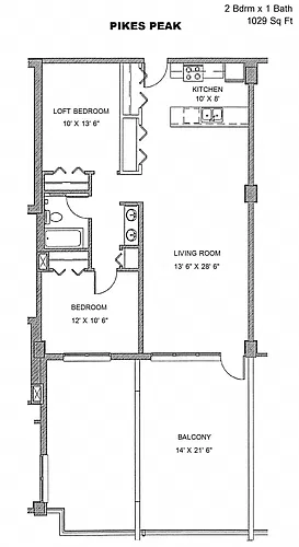 Floor plan Pikes Peak