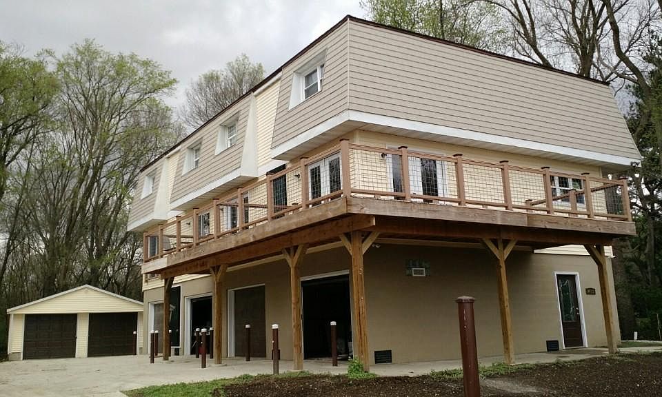 Garage entrances to all units