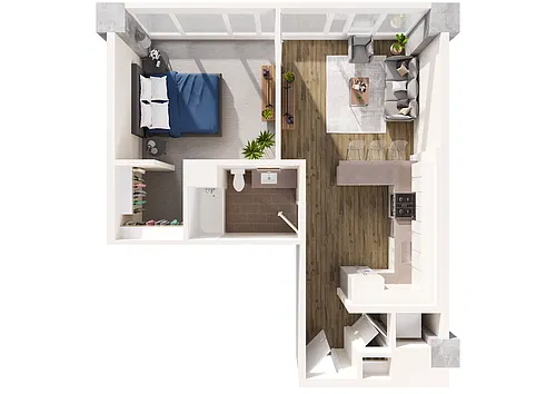 Floor plan One Bedroom