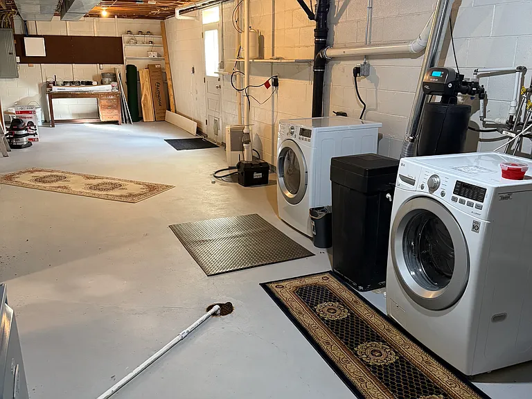 Huge clean storage area in lower level